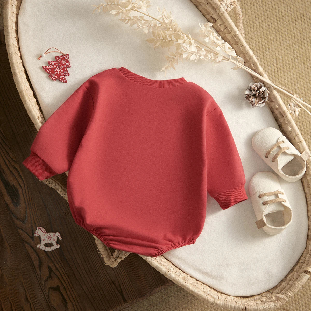 Christmas Cotton Long Sleeve Baby Romper