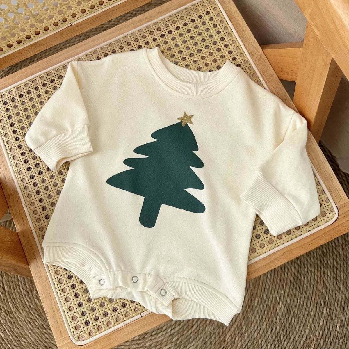 Baby Holiday Bodysuit – Christmas Tree Romper Newborns 0–12M