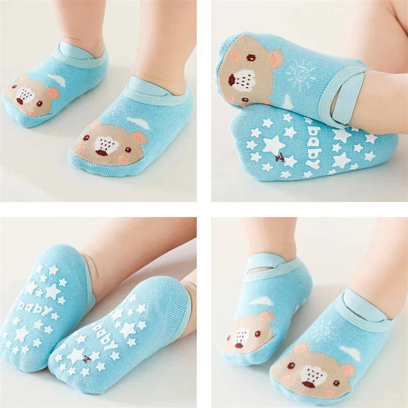 Non-Slip Soft Cotton Socks for baby boys and girls