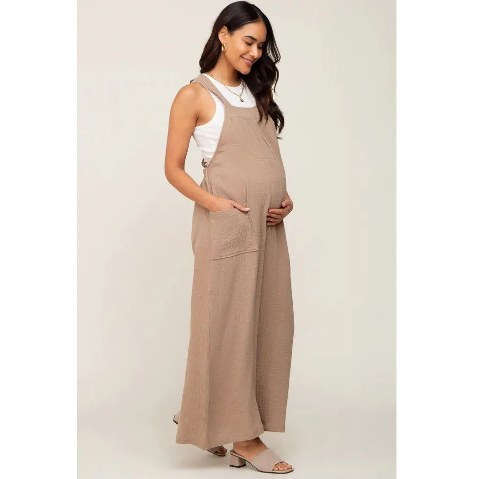 MOMSTAG Postpartum Wide-Leg Cargo Pants