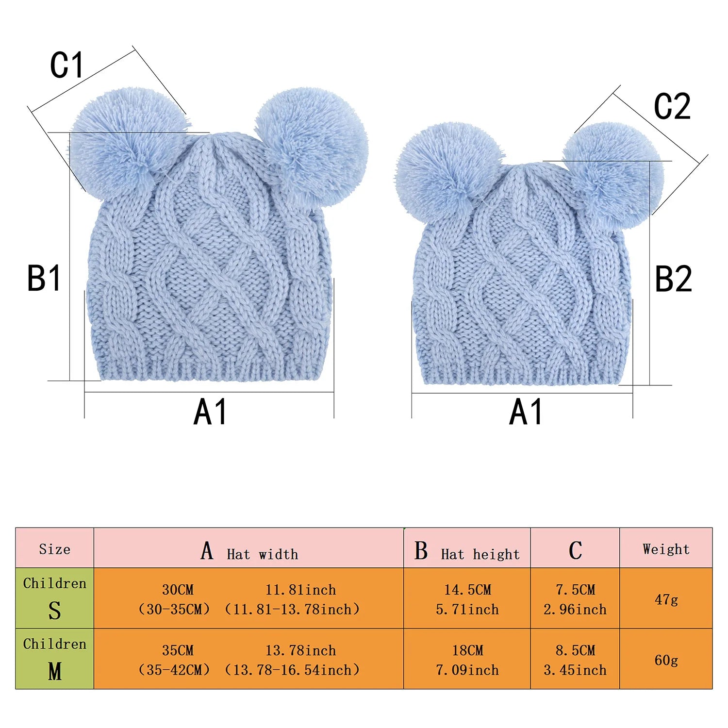 MOMSTAG Newborn Winter Crochet Bear Ear Hat - Baby Bonnet