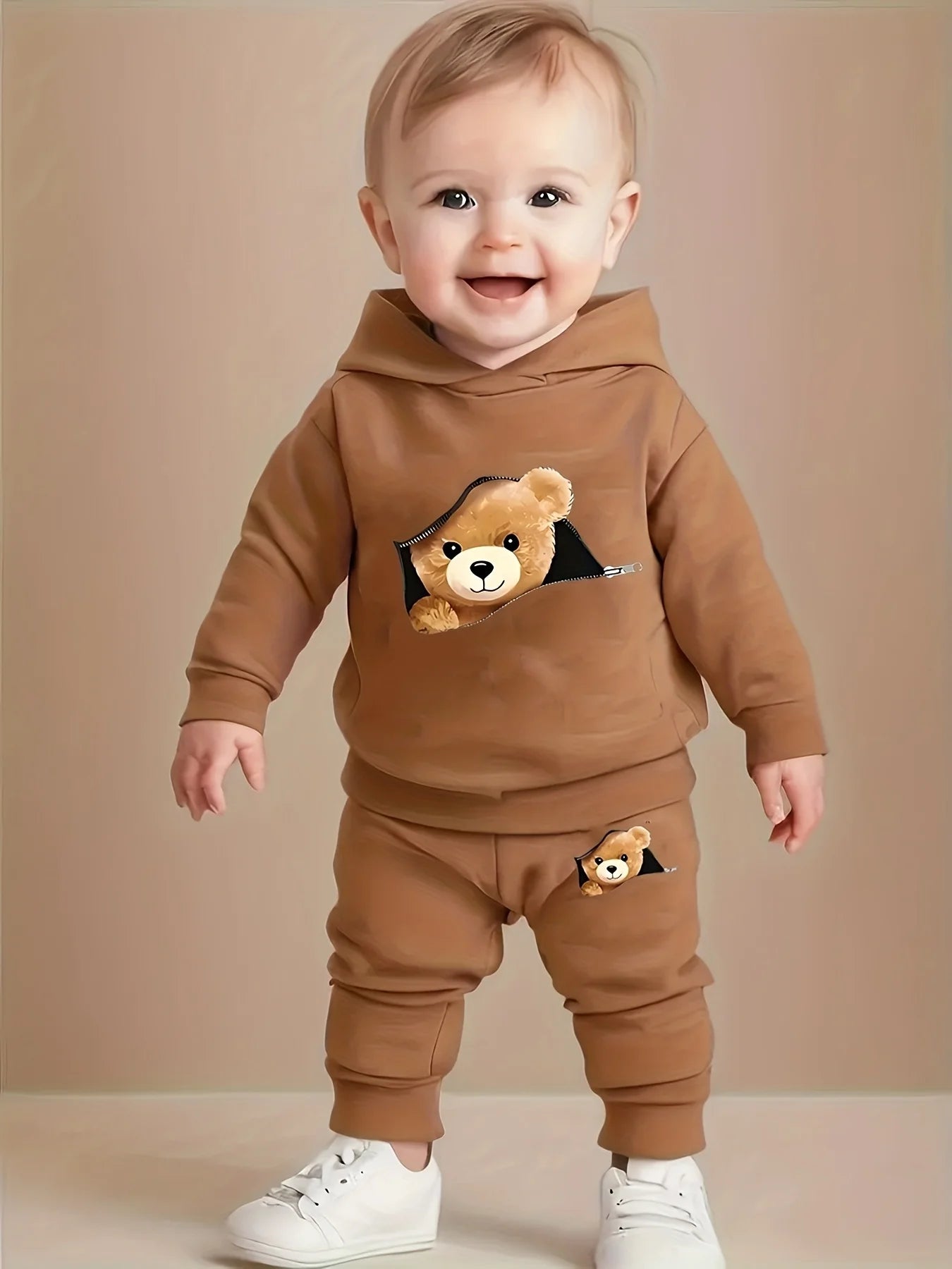 Baby Boy Fleece Hoodie & Pants Set
