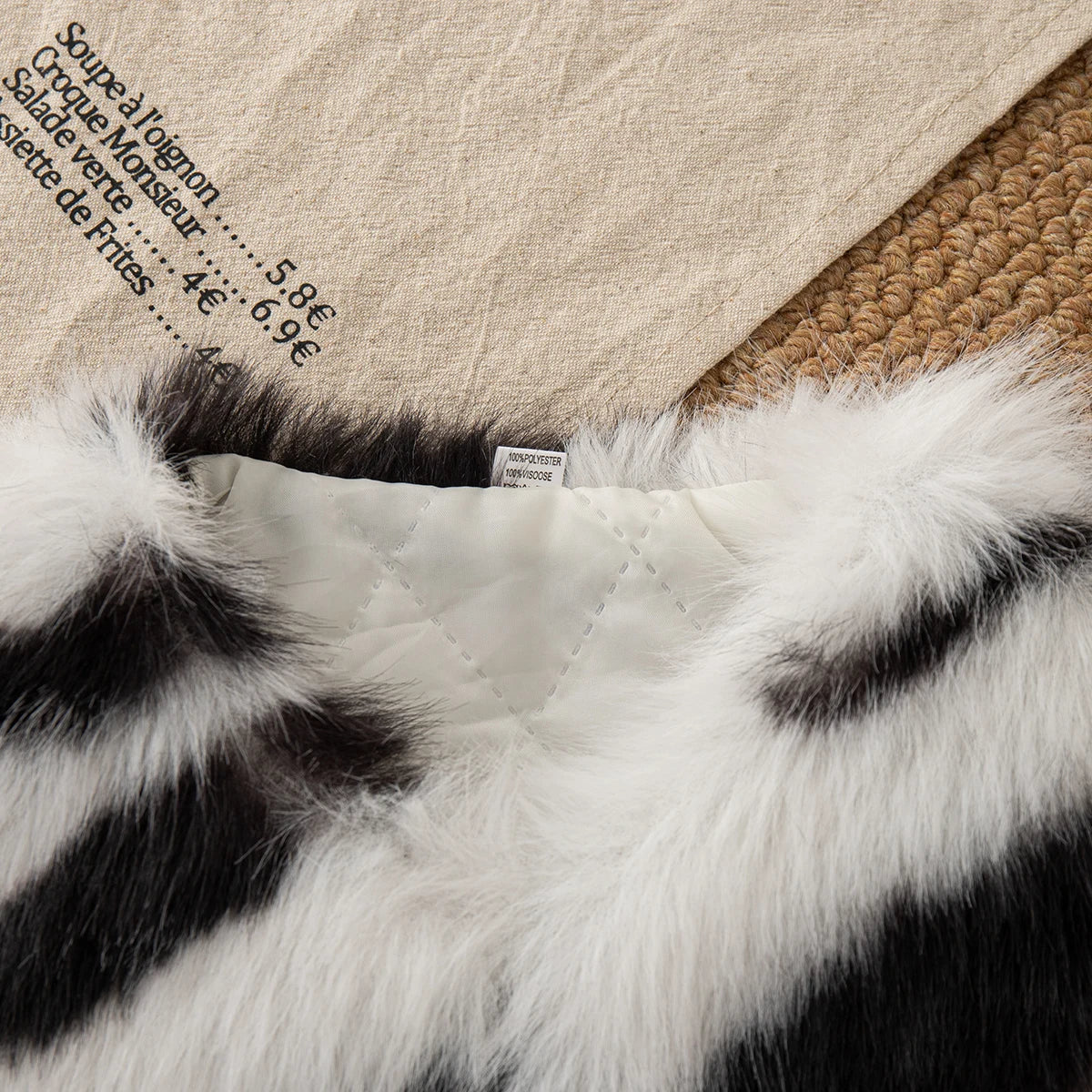 Baby Fur Zebra Vest Coat
