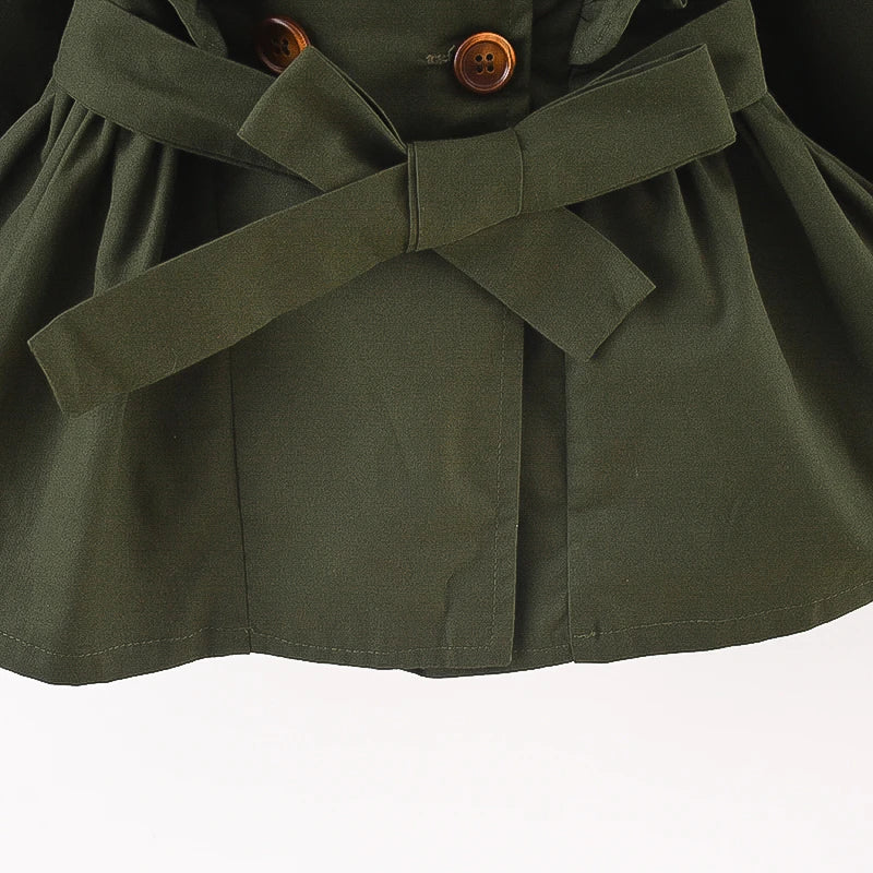 Cotton Baby Girls British Trench Coat