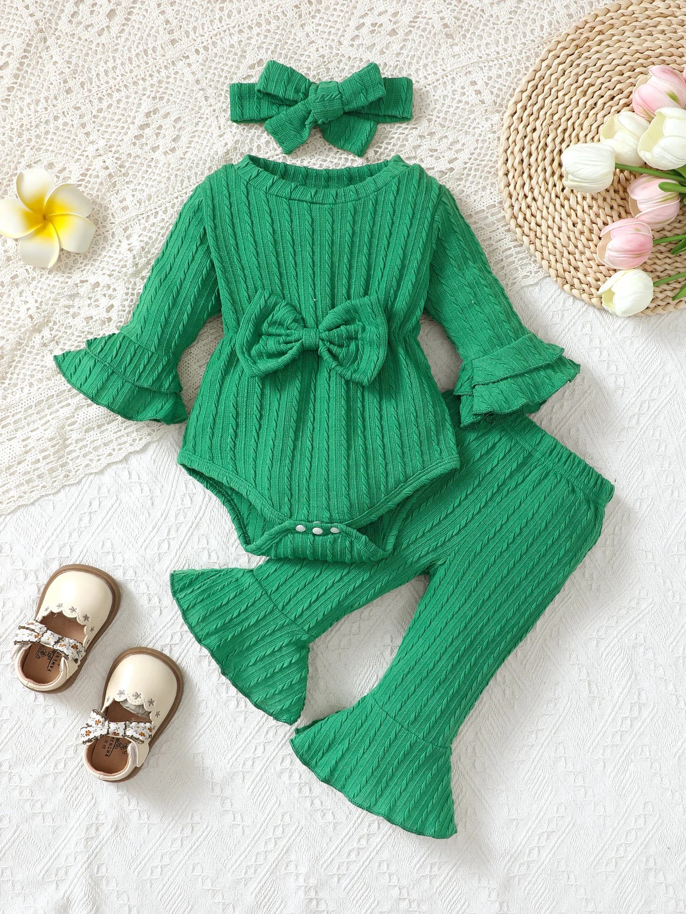 Baby Retro Christmas Jumpsuit Set