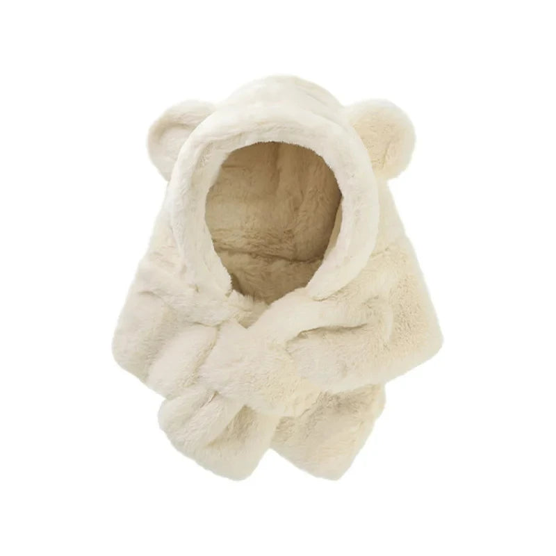 Baby Faux Fur Bear Hat & Scarf