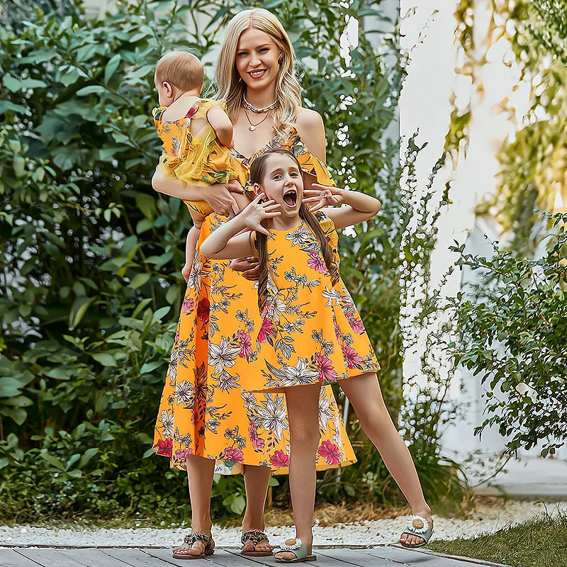 Mother And Daughter Twining Dresses