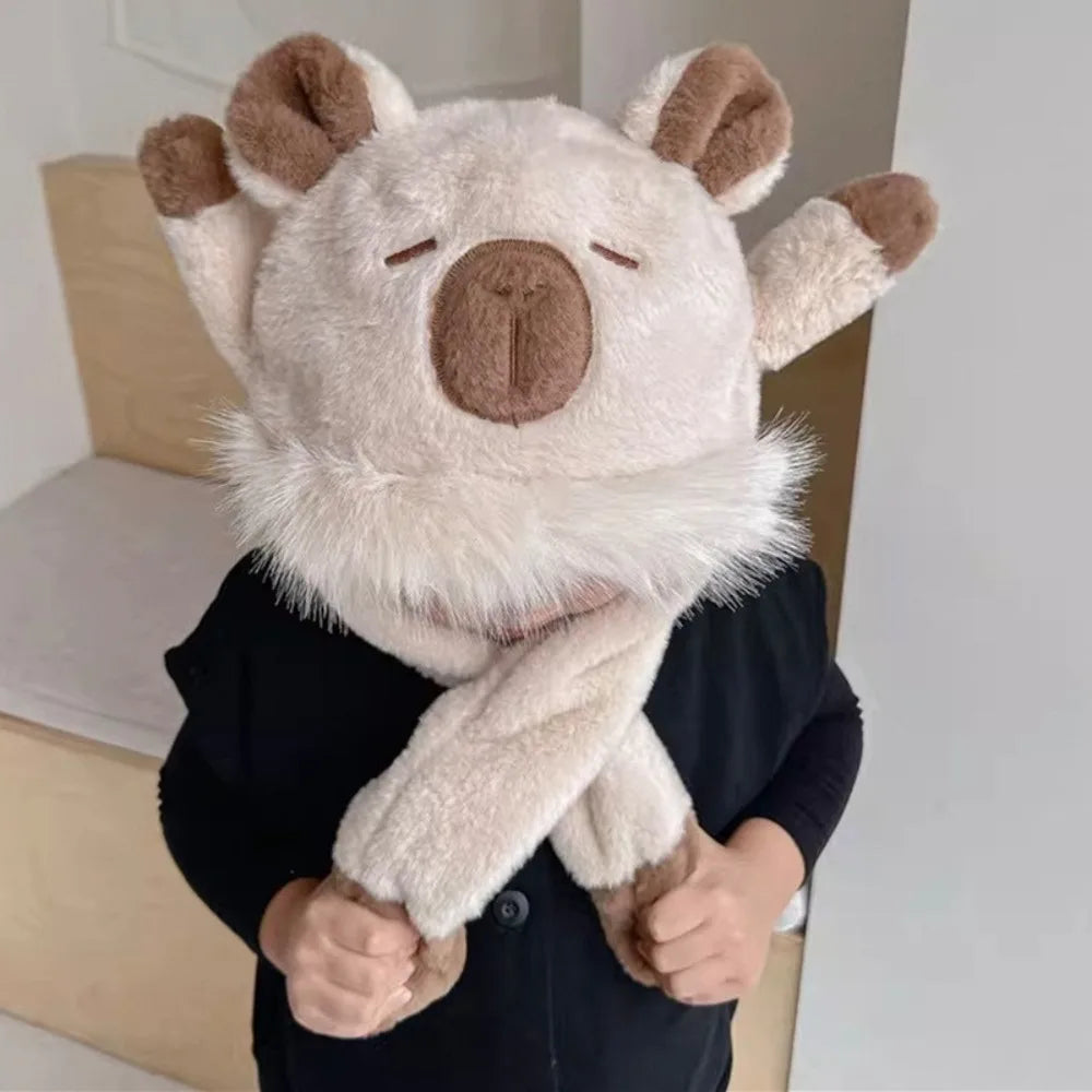 Capybara Winter Hat with Ears 4-6Y