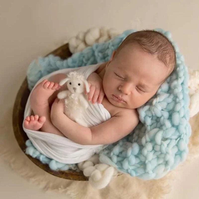 Newborn Article Wool Blanket - Photography Props