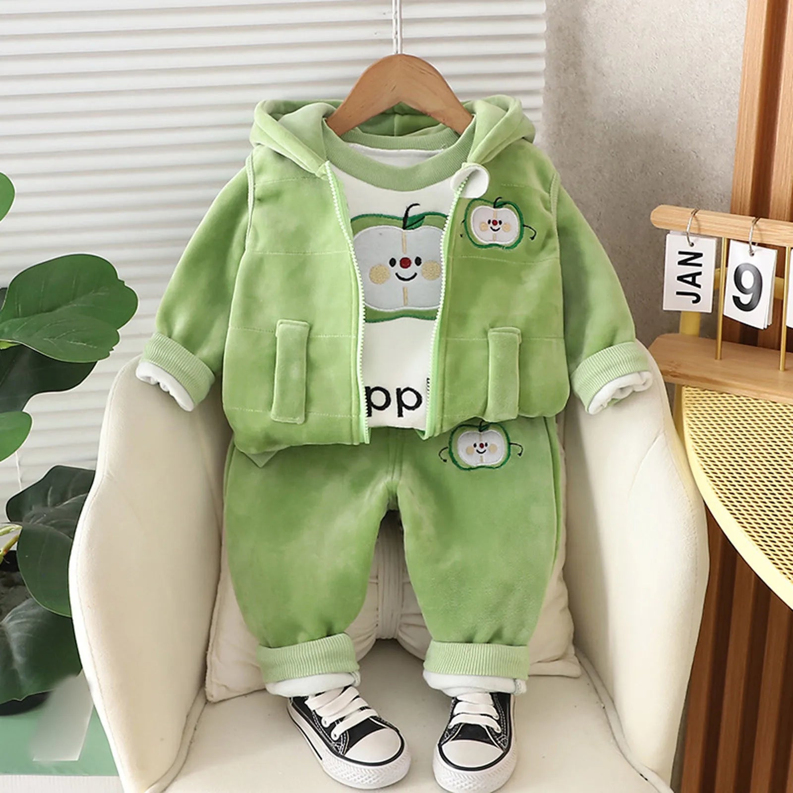 MOMSTAG  Baby Boys Winter Coat +Shirt +Pants Suits Set