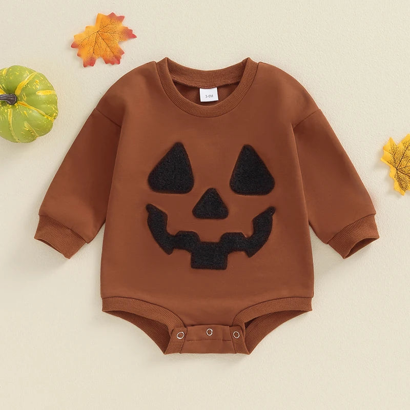 Newborn Baby Halloween Casual Romper Long Sleeve Bodysuit