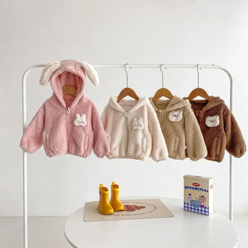 Bunny Plush Hooded Jacket