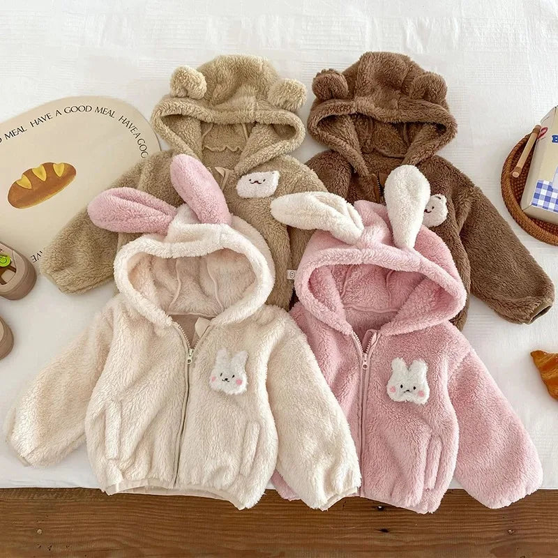 Bunny Plush Hooded Jacket