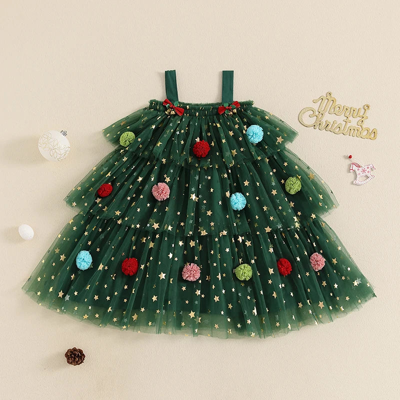 MOMSTAG Baby Girl Sleeveless Christmas Sundress