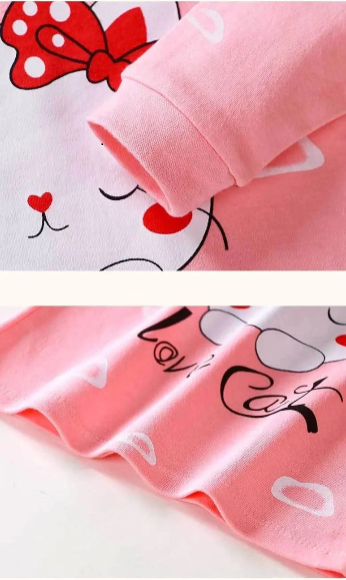 Cartoon Dinosaur Green Pajama Set for Boys