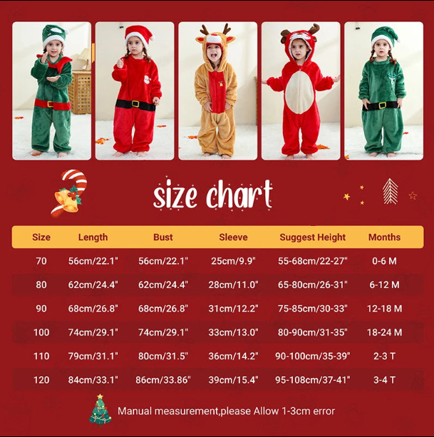 Baby Elk Reindeer Christmas Romper Cute Costume