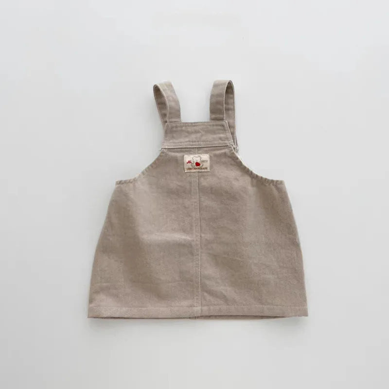 Baby Girls Sleeveless Denim Strap Dress