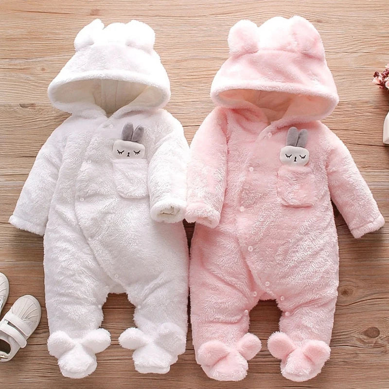 Baby Cotton Plush Winter Romper 0-18M