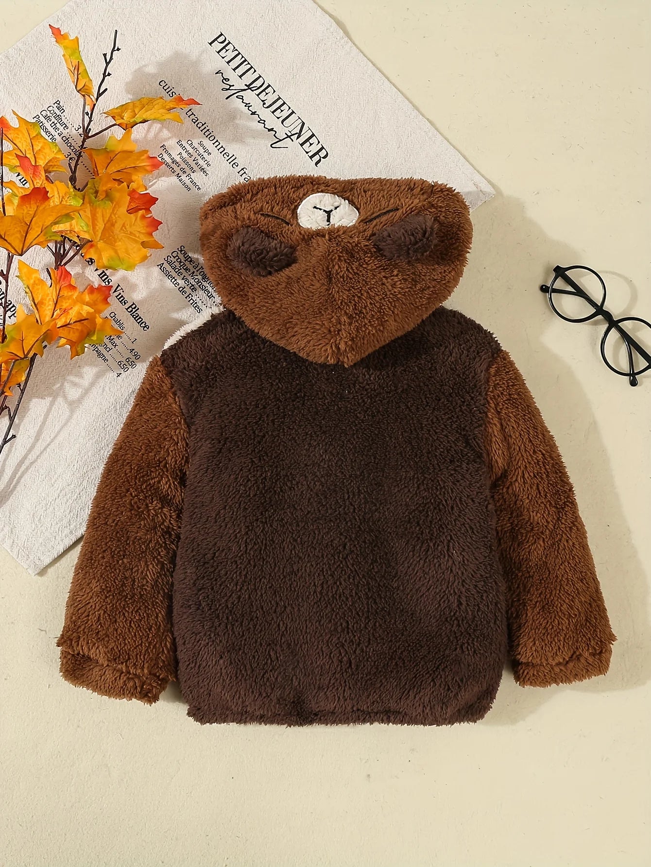 Unisex Plush Winter Hooded Jacket 6M-3Y