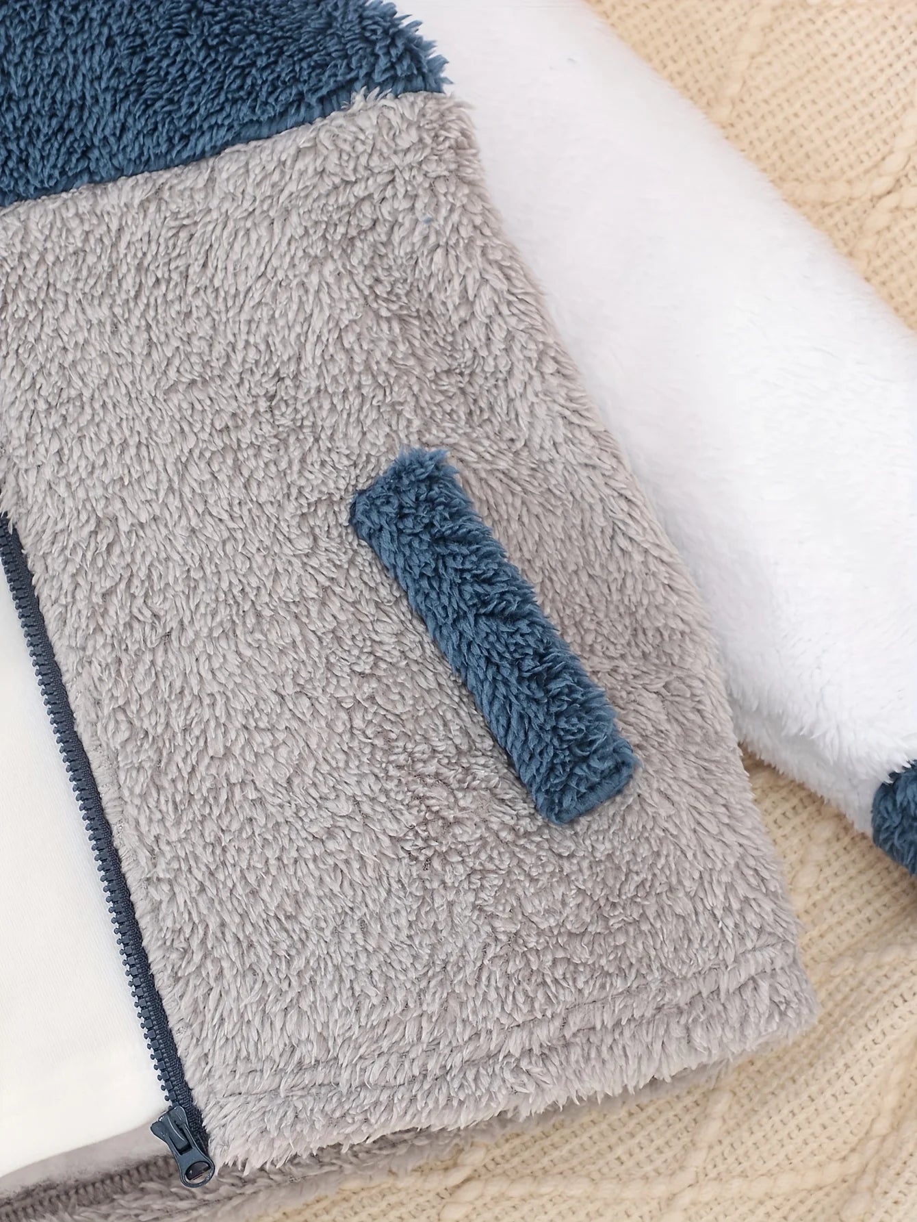 Boys Plush Hooded Winter Jacket