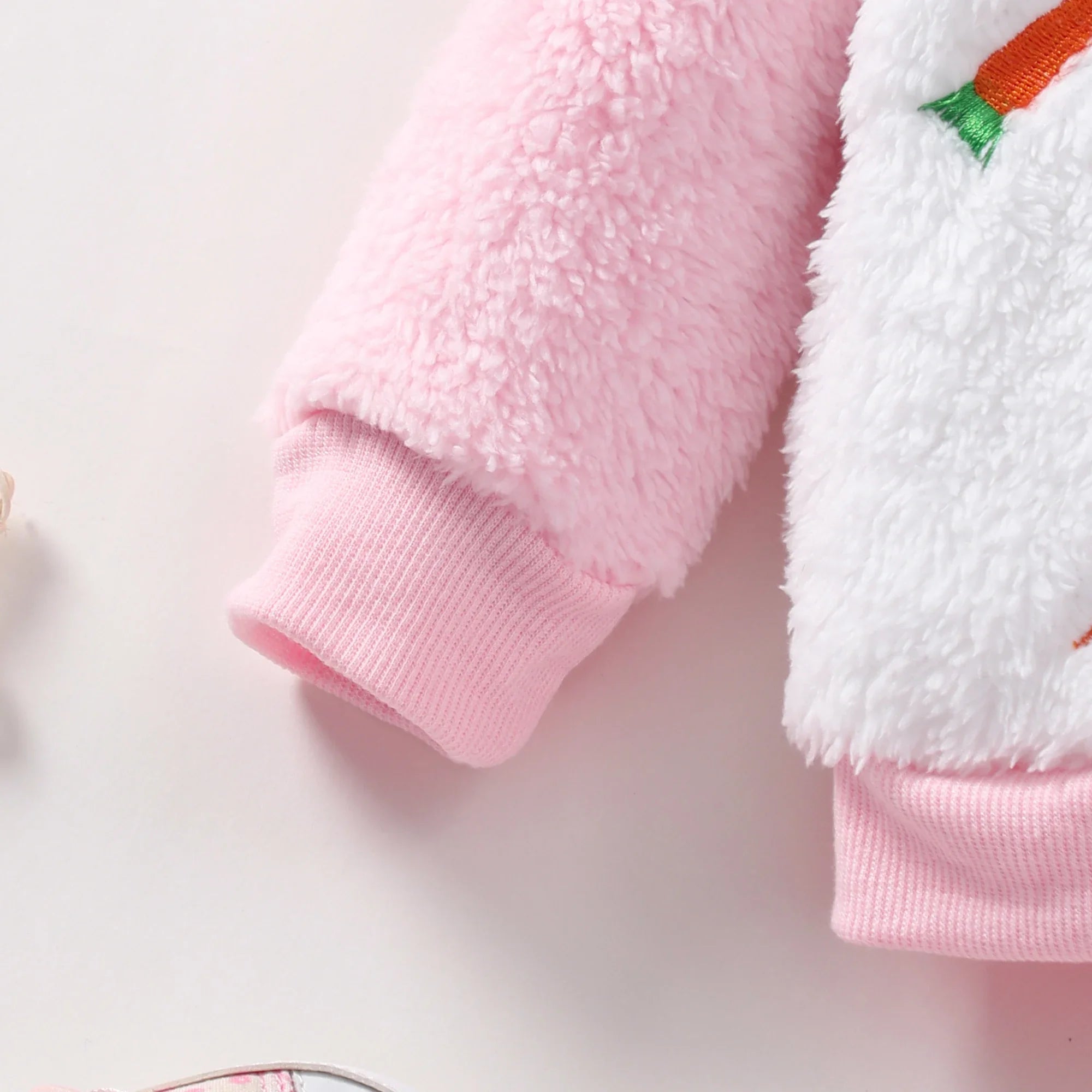 Baby Girl Rabbit Plush Outfit Set