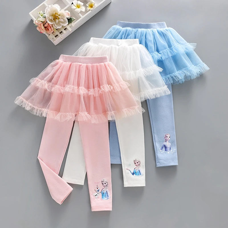 Frozen Elsa Tulle Leggings for Girls