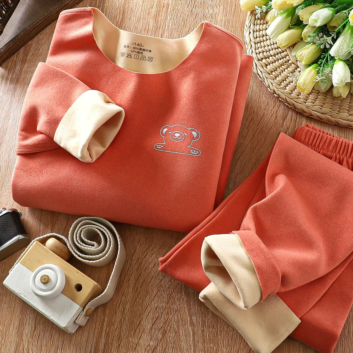 Kids 2-Piece Thermal Pajama  Set