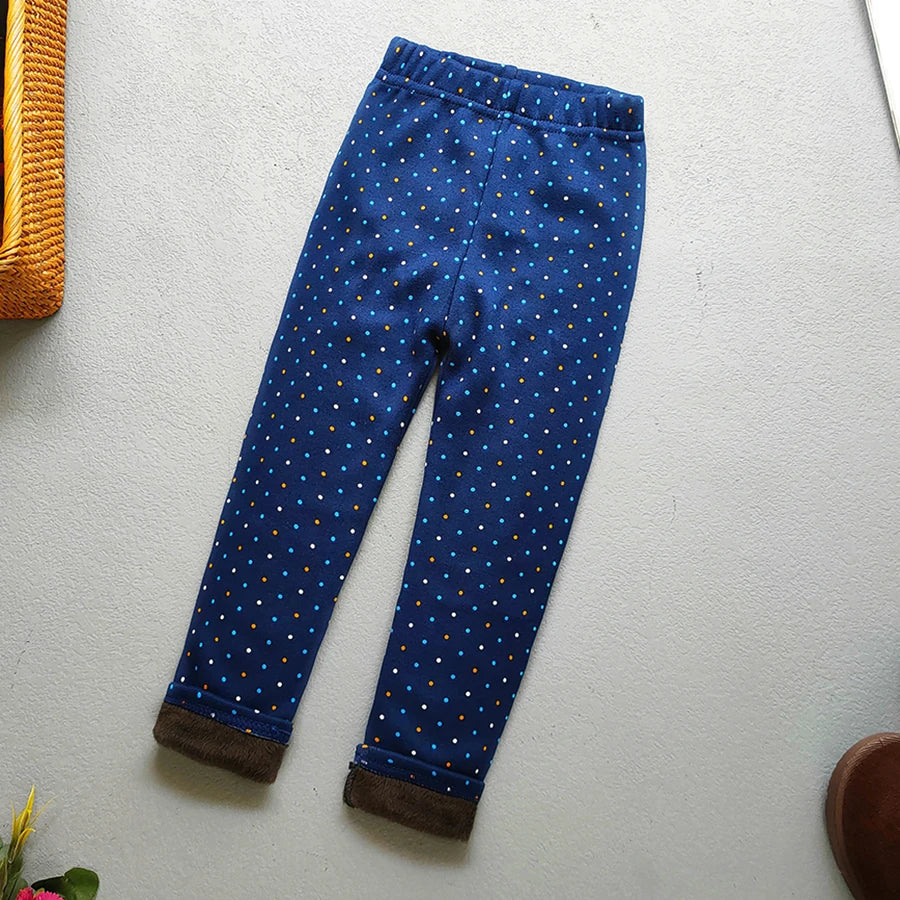 Girls Floral Winter Leggings Pants