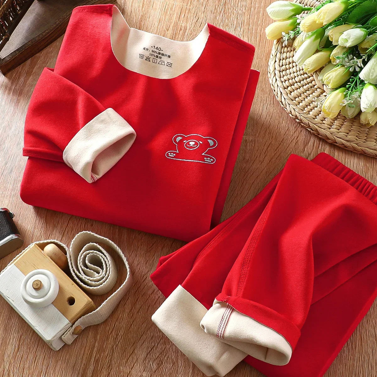 Kids 2-Piece Thermal Pajama  Set