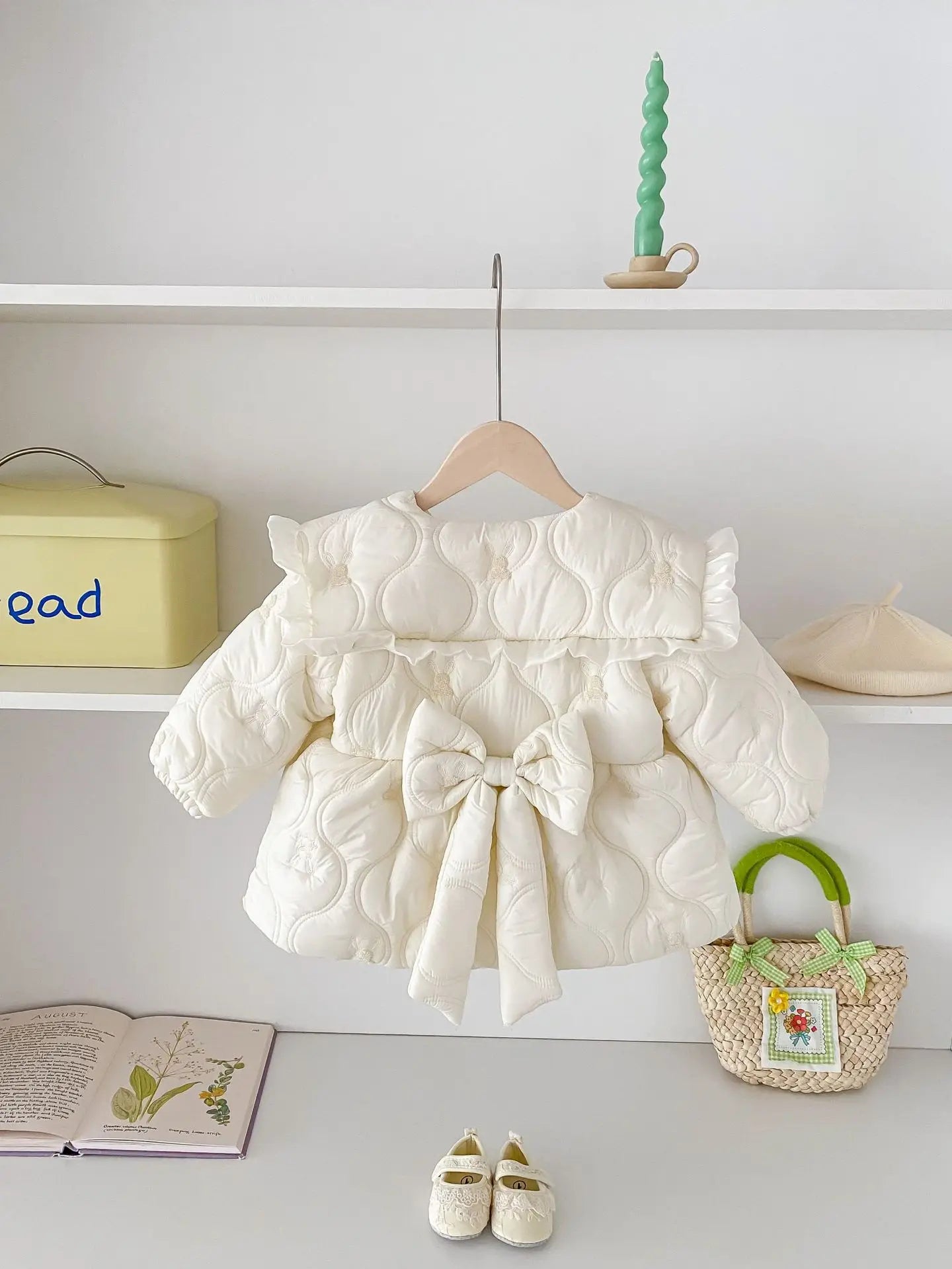 MOMSTAG Baby Girl Winter Cotton-Padded Dress Coat