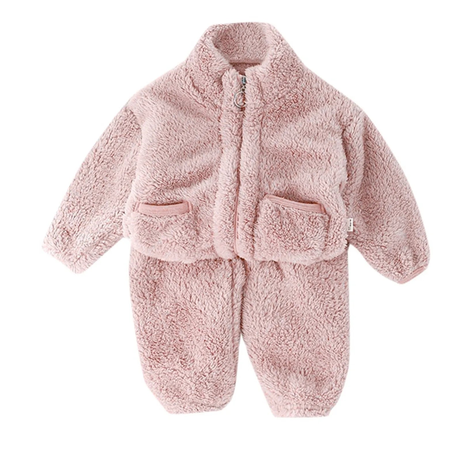 MOMSTAG Winter Baby Woolen Coats Top+Pants Two-piece Pajama Sets