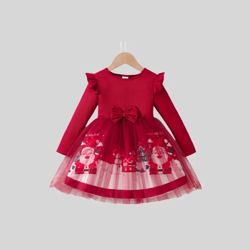 Christmas Girls Princess Dress 2025