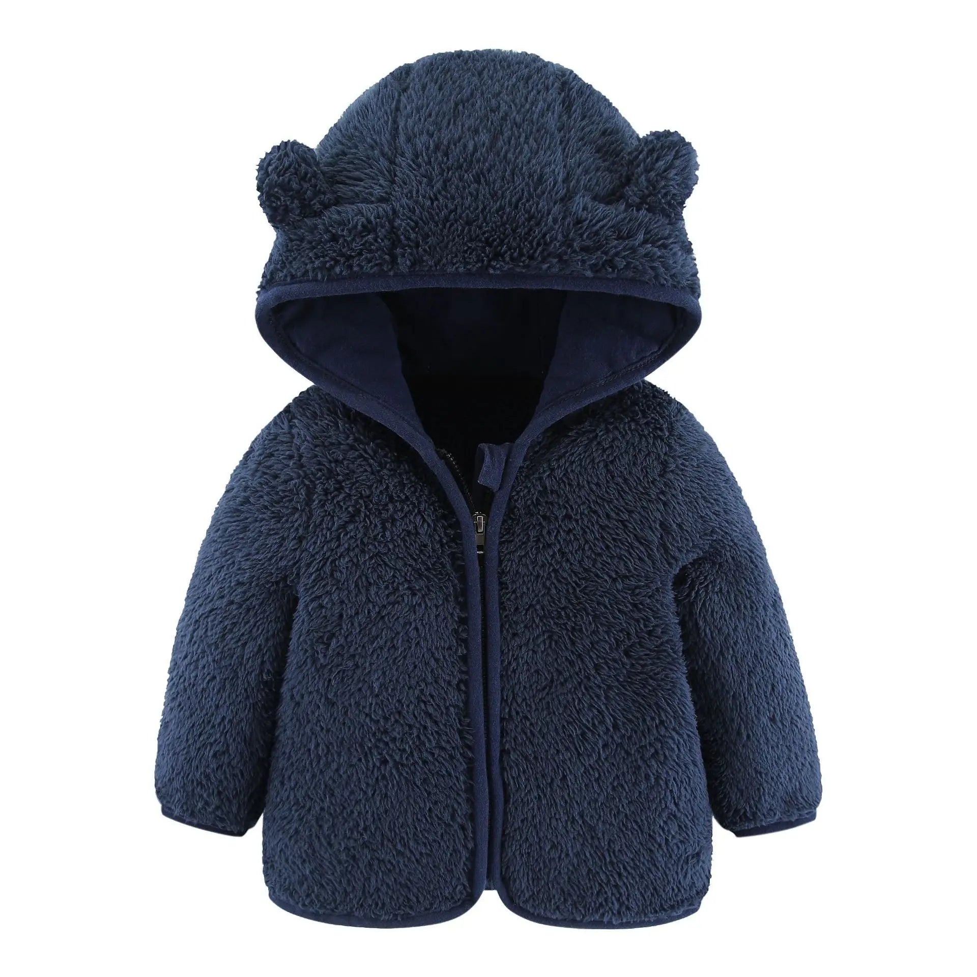 Baby Bear Ears Fleece Hooded Jacket