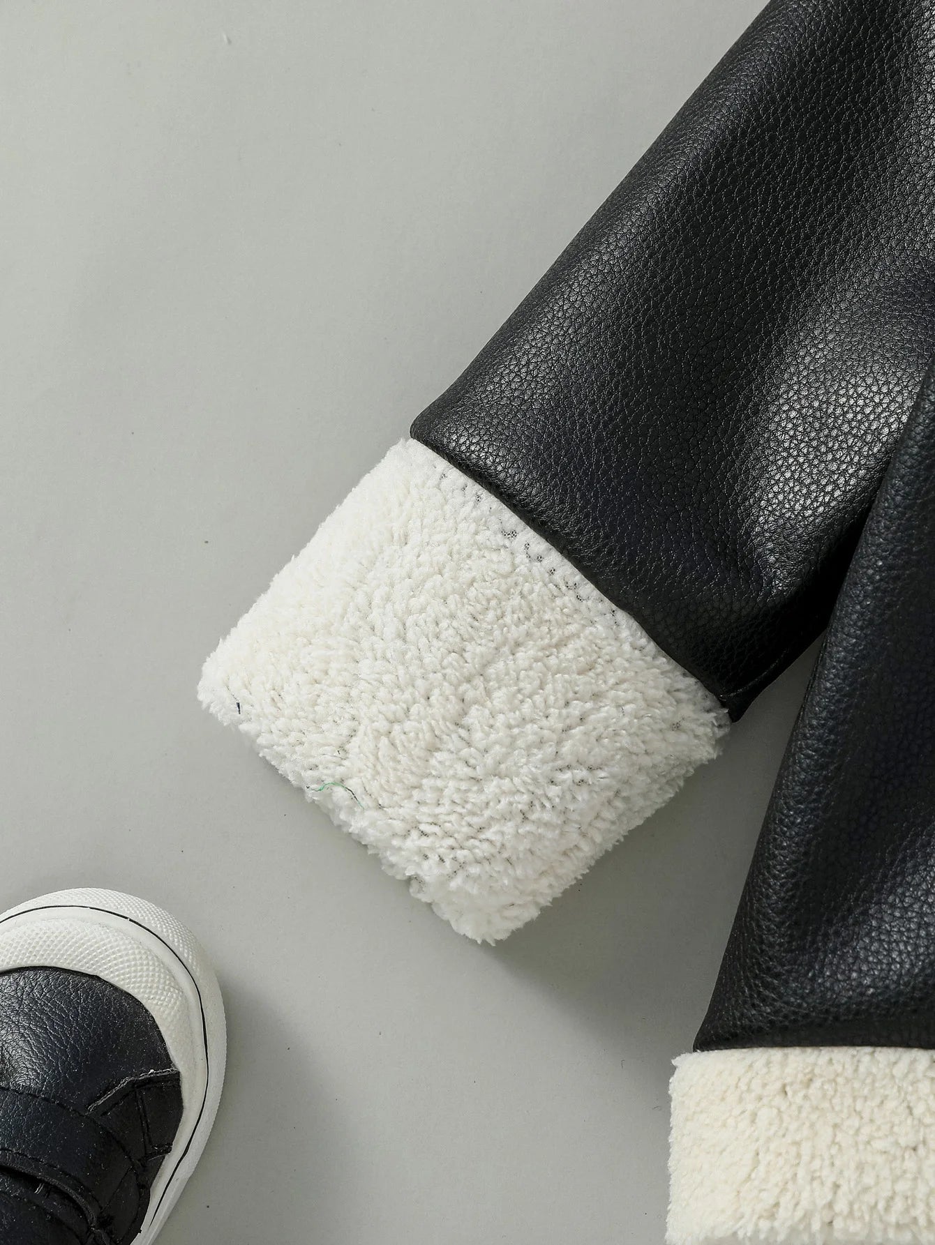 Baby Boys Leather Winter Jacket 3M–3Y