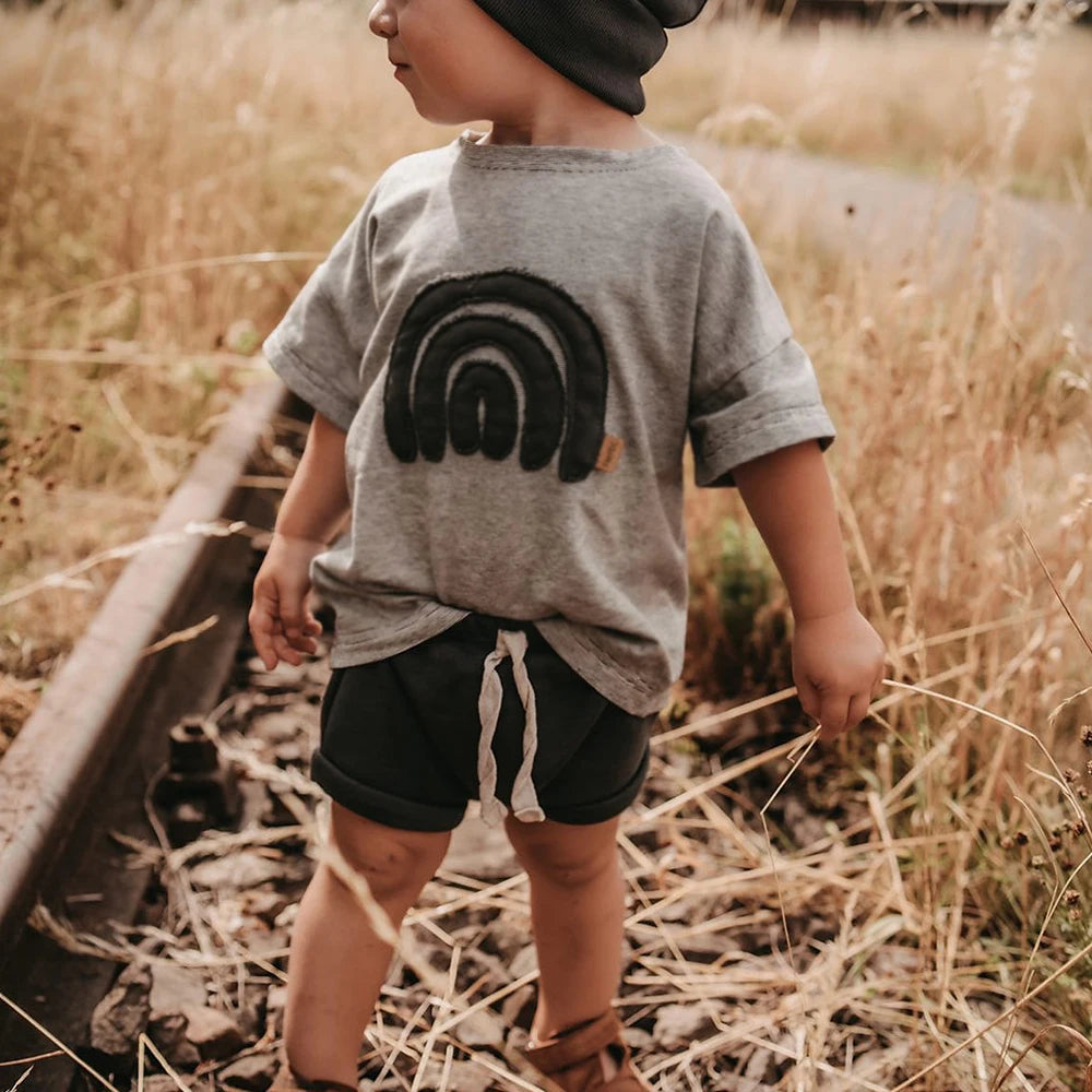 Short Sleeve Cotton T Shirt and shorts for baby boys