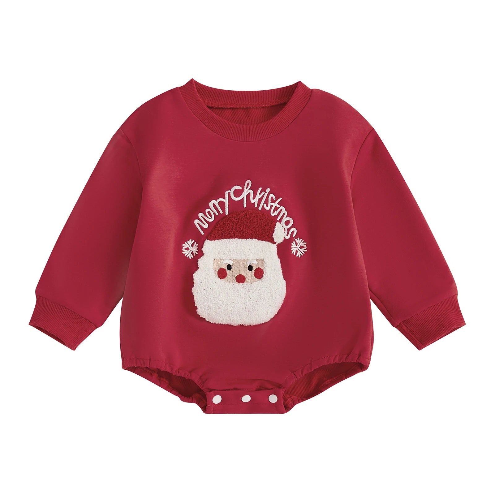 Christmas Cotton Long Sleeve Baby Romper