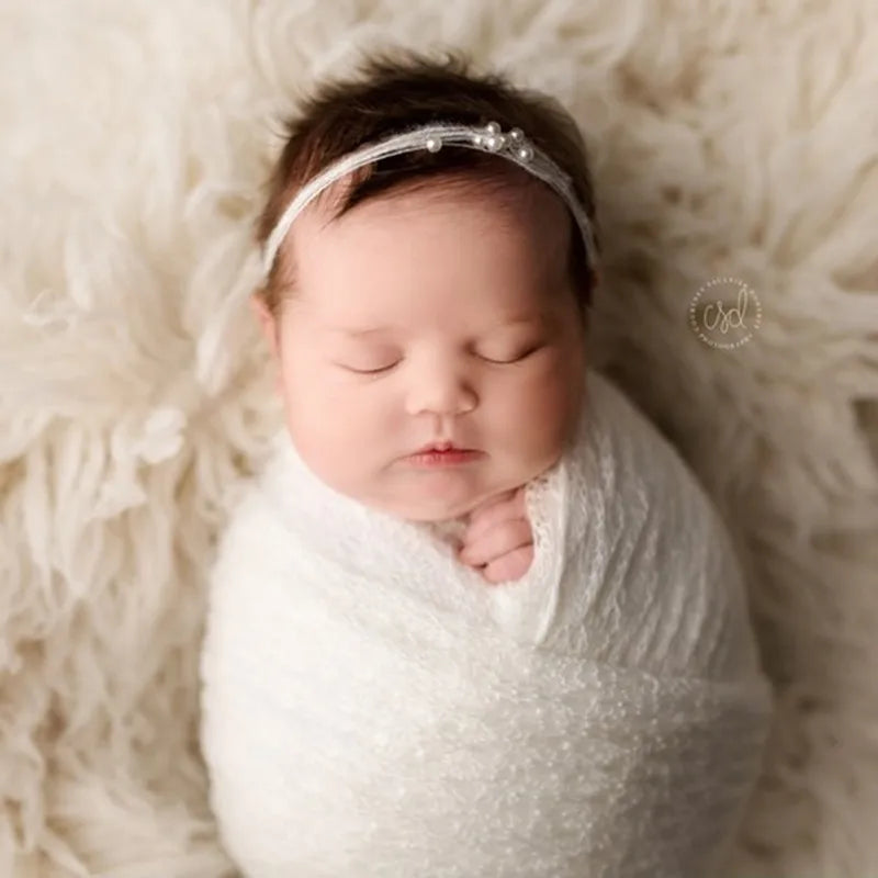 Cute Baby Photography Prop Accessories Newborn Photography Knitted Wrap + Head Accessories