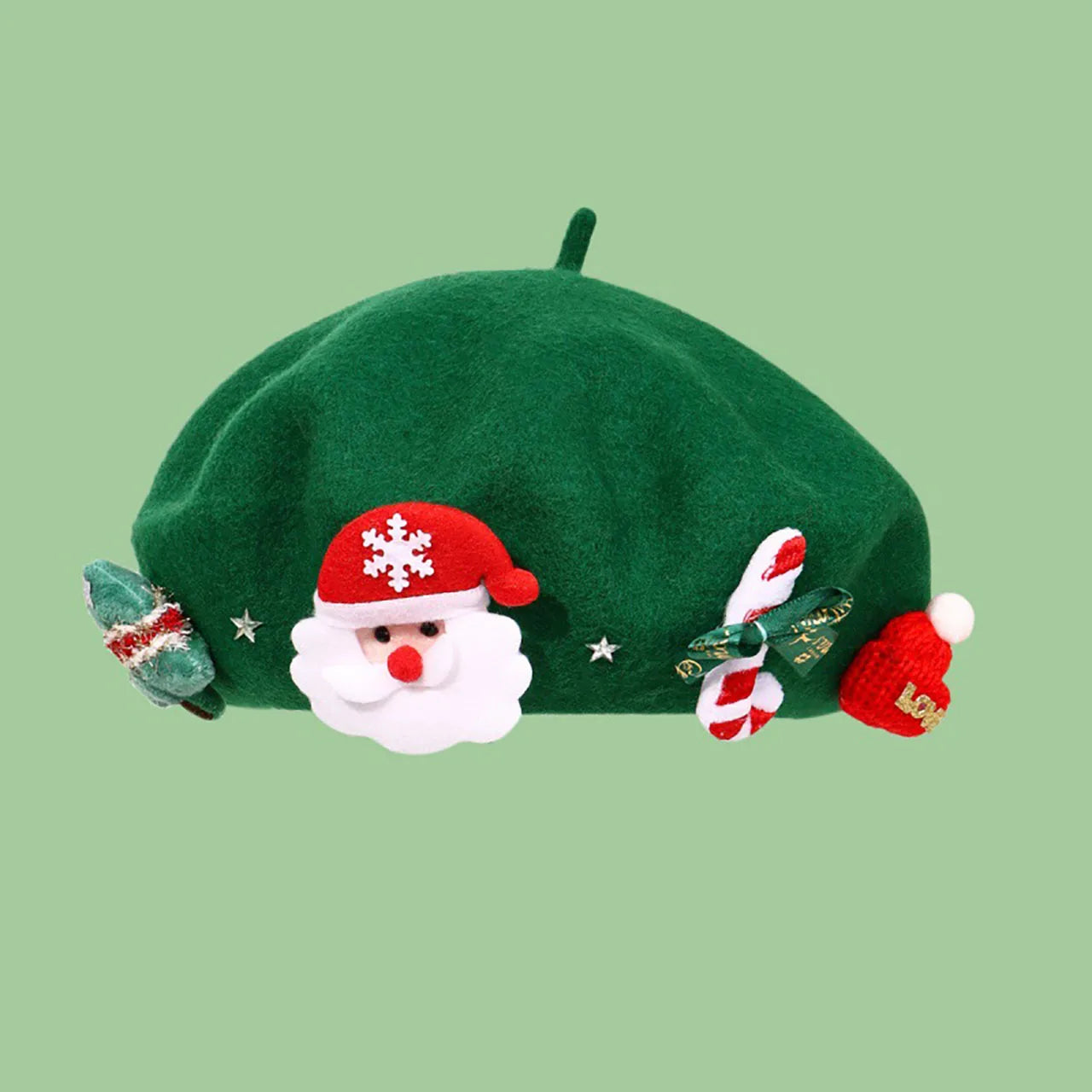 Kids Santa Beret – Winter Woolen Cap