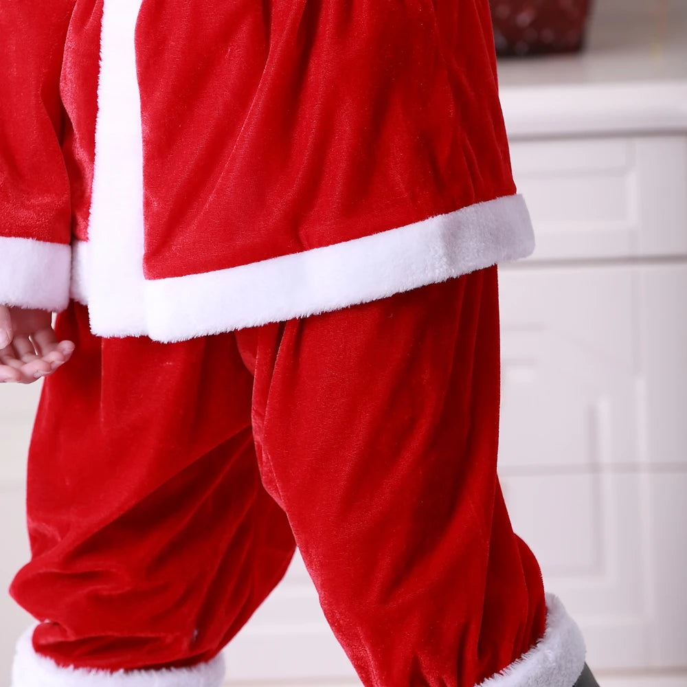 Boys Santa Costume Christmas Trousers & Belt for Kids