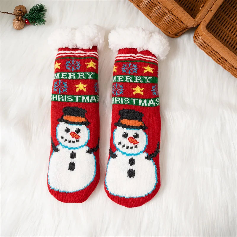 Kids Winter Cartoon Christmas Warm Socks