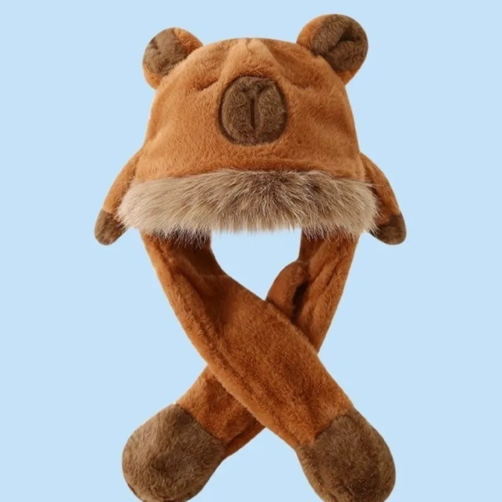 Capybara Winter Hat with Ears 4-6Y
